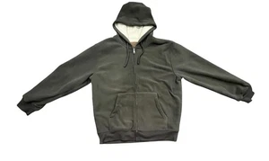 Neu mit Etikett Herren XL OutdoorLife dunkelolivgrün Reißverschluss Sherpa Hoodie. - Bild 1 von 8