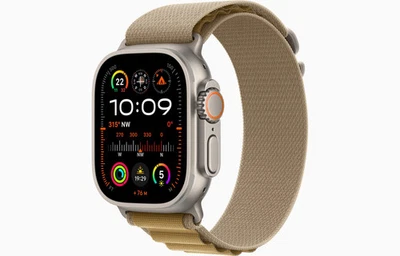 Apple Watch Ultra 2 LTE 49mm Titanium Natur Alpin Loop Mandel M
