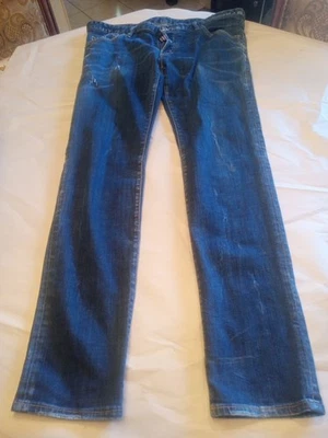 Pantalones de mezclilla DSquared2 Clement para hombre 54 azul lavado a la piedra Clement pierna recta 36/31 Foto 1 de 4