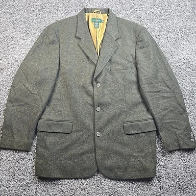Vintage J. Blazer Crew Para Hombre 44R Marrón Espiga Tweed Lana Mohair Abrigo Años 90 Foto 1 de 4