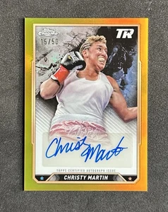 2024 Topps Chrome Boxing CHRISTY MARTIN #CBA-CMN Autograph Gold Refractor /50 - Bild 1 von 2