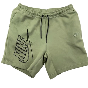 Nike Tech Fleece Shorts Mens XL Olive Green Embroidered Logo Drawstring *Read* - Picture 1 of 11
