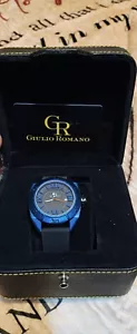Guilio Romano Termoli Blue & Black Men's Italian Designer Wristwatch GR6000 - Picture 1 of 9