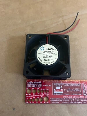 SUNON 12V 1W 2 cable Fan model MD1206PTS3 - Image 1 of 4