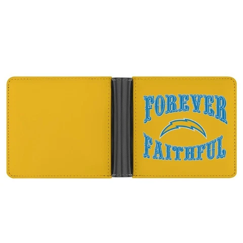 Forever Faithful San Diego Chargers Fans PU Wallet Double Sided Printed Wallet Cover