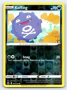 Tarjeta Pokémon Zenith corona holográfica inversa Koffing 075/159 - casi nueva - Imagen 1 de 2