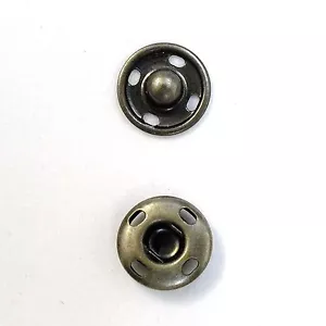 Neu Aufnäh Druckknöpfe Größe: 10 mm 144 Sets Paket, Farbe: Antiqe Nickel - Bild 1 von 2