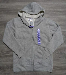 Danskin Sweater Adult X-Small Gray Ultra Cozy Hooded Zip Jacket Womens - Picture 1 of 6