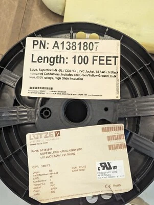Lutze Superflex 18AWG 6 号 1 地面全新!  免费送货!! — 第 1/2 张图片