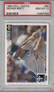 1994 UPPER DECK DA COLLEZIONE A SCELTA #65 GEORGE BRETT PSA 10 ROYALS - Foto 1 di 2