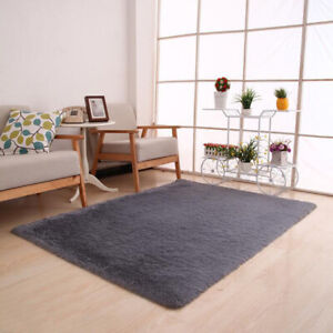 Fluffy Rugs Anti-Skid Shaggy Area Rug Dining Room Carpet Floor Mat Home Bedroom✧