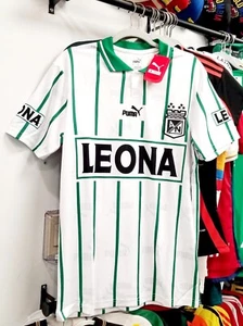 CAMISETA ATLÉTICO NACIONAL RETRO LEONA 1997 - RÉPLICA - CAMISETA FUTBOL BLANCA - Imagen 1 de 5