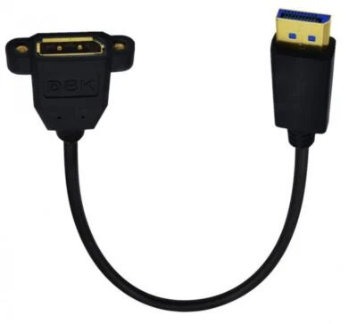 DisplayPort 1.4 Panel Mount Extension Cable 8K@60Hz, Male to Female - 0.3m - Image 1 of 4