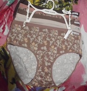 5 NEW ANNE KLEIN AK18774C BWN SOFT & BREATHABLE COTTON BRIEF PANTIES XL - Picture 1 of 2