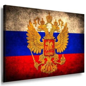 Flagge Russland Leinwandbild / AK Art Bilder Leinwand Bild Mehrfarbig Kunstdruck - Bild 1 von 5
