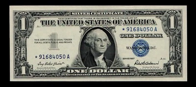 ⭐️$1 1957 Silver Certificates Blue Seal UNC STAR Free Shipping (B95) - Image 1 of 2