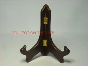 ONE of WALNUT FINISH WOOD DISPLAY STAND for 6"-10" 15-25CM PLATE Luxury Wooden - Picture 1 of 5
