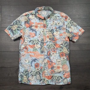 Camisa Quiksilver Hawaiana Abotonada Para Hombre Talla Pequeña Sunshine Plantation - Imagen 1 de 6