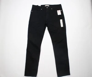 New Levis Mens 34x32 Super Flex Slim Fit Straight Leg Denim Jeans Pants Black - Picture 1 of 10