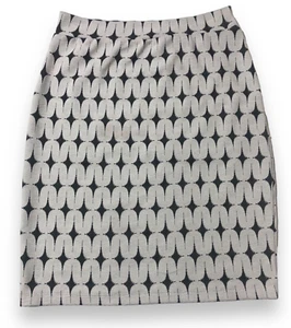 Renee C. Leena Black & Off White Printed Pencil Skirt Size L Stitch Fix Stretch - Picture 1 of 11