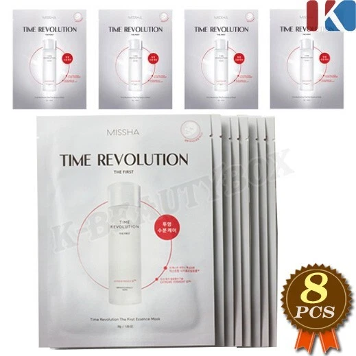 Máscara MISSHA Time Revolution The First Essence 30 g x 8 piezas hojas de máscara K-Beauty Foto 1 de 4