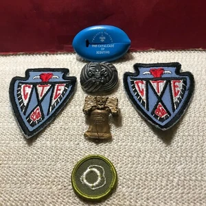 BOY SCOUTS BUNDLE-EAST BOROUGHS COUNCIL-PATCH, SLIDES, CHANGE PURSE, BADGE 1965 - Picture 1 of 7