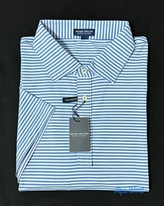Peter Millar Crown Crafted Mood Performance Mesh Polo Shirt Brook Blue XXL NWT - Picture 1 of 10