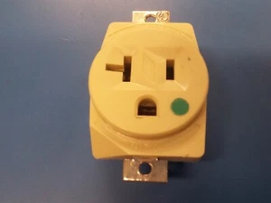 8310MI, Single Receptacle 20A, 125V, 2P, 3W, GRN, Hospital Grade - Picture 1 of 7