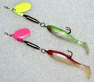 Relax Gummifisch Spinner, 14cm, 12g,Trennbare Haken und Shad, Hecht, Zander, Neu - Bild 1 von 11