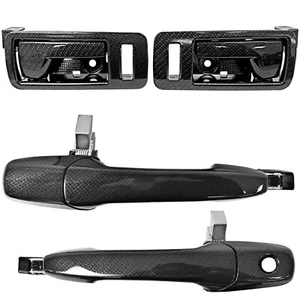 Manijas de puerta Mustang 2005~2014 fibra de carbono exterior+interior+derecha+izquierda 4 piezas - Imagen 1 de 3