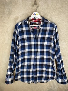 Ben Sherman Casual Shirts Top Size M Mens Blue Logo Long Sleeve - Picture 1 of 10