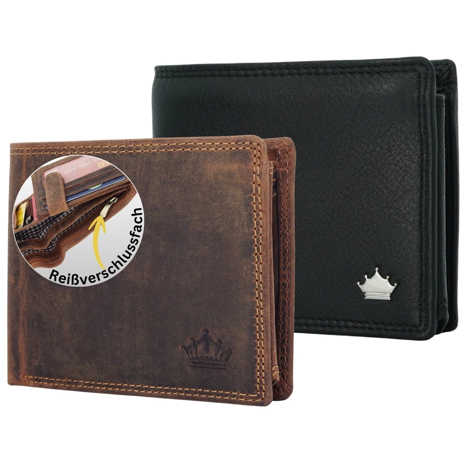 Geldbörse Herren Portemonnaie Echt Leder Börse Geldbeutel RFID MANZA®
