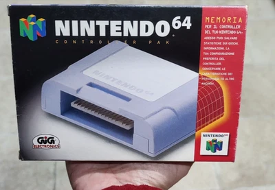 Controller Pak Memory memoria GIG Nintendo 64 originale n64 retrogame console - Immagine 1 di 4