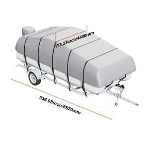 VEVOR Pontoon Boat Cover 19'-20' Waterproof Trailerable Pontoon Cover 800D Marin - Picture 1 of 14