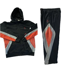 Air Jordan Flight 4 IV Matching Sweatsuit BRED Jumpman Fleece Wide Leg XL/L - Picture 1 of 15