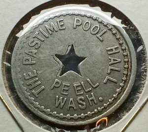 The Pastime Pool Hall - Pe Ell, Washington - 25 Cent Trade Token / Coin - Picture 1 of 2