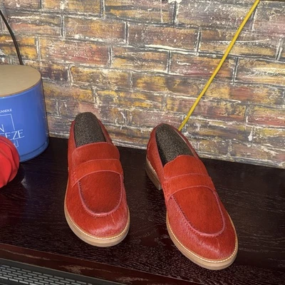 Mocasín rojo pelo de becerro Lucky Brand Salima nuevo sin etiquetas Foto 1 de 4