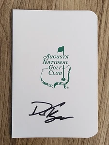 Davis Thompson Signed Masters Scorecard Augusta National Golf Club PGA RAD - Picture 1 of 4