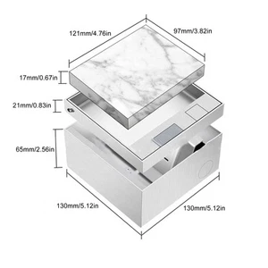 Floor Power Socket 2 AC Outlets 2 Type C Ports Recessed Floor Outlet Box - Bild 1 von 12