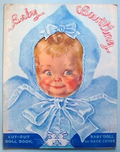 BABY BUNTING - CUT-OUT DOLLS - LOWE - L1040 - UNUSED - 1940's - MAUDE FANGEL - Picture 1 of 4