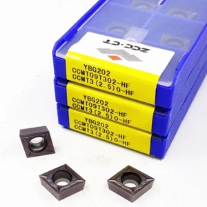 10pcs CCMT09T302-HF YBG202 CCMT32.50 Original ZCC.CT CNC blade carbide inserts - Picture 1 of 3