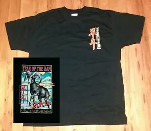 Hawaii Year of Ram Honolulu Chinatown Hawaii souvenir t shirt L animal asia - Picture 1 of 6