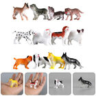 1 Setstocking stuffers /12pcs Simulative Mini Dog Model Animal Sculptures