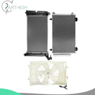 Cooling Fan and Radiator Condenser Kit For 2005 06-2008 Toyota Corolla Matrix - Image 1 of 4