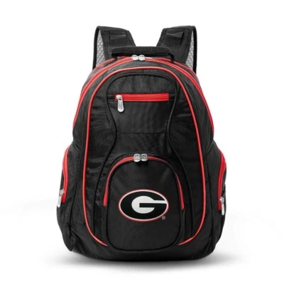 Mojo Georgia Bulldogs Backpack Laptop Travel Bag NCAA Football Team Black Red - Image 1 of 4