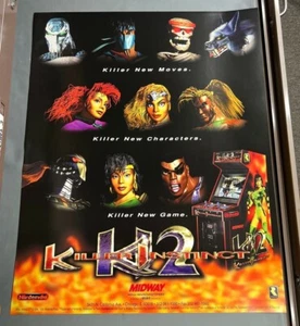 Póster Killer Instinct 2 Nuevo NUEVO DE NUEVO PROMOCIÓN Bally Midway Arcade Arte Obras de Arte 28 x 22 - Imagen 1 de 4