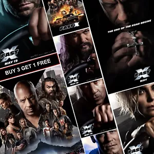 SCHNELL UND FURIOUS X FILMPOSTER FILM A5 A4 A3 FILMDRUCK WANDKUNST SCHNELL X 2023 - Bild 1 von 20