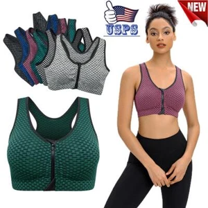 Women Custom Seamless Sports Bra Wire Free Comfort Support Workout Yoga Top Vest - Picture 1 of 18
