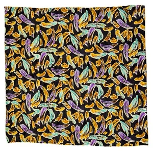 Nuevo Pañuelo Cuadrado de Bolsillo de Seda SANTOSTEFANO Negro Púrpura Dorado 12" Nuevo con Etiquetas $150 - Imagen 1 de 1