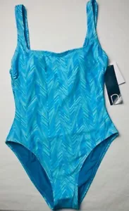 Nuevo con etiquetas n Traje de baño PATHWAY azul verde azulado verde lima 1 pieza mechas geométricas S M L XL $58 - Imagen 1 de 4